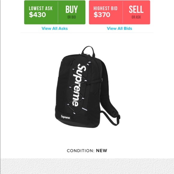 supreme ss17 backpack for sale